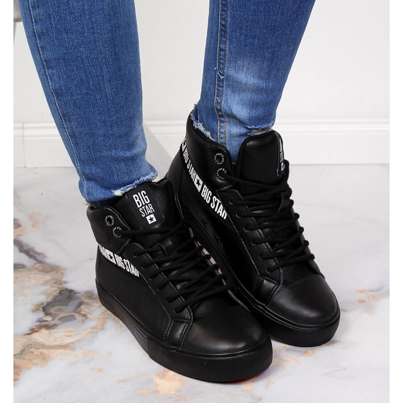 Sneakers alte nere Big Star EE274355 nero 2