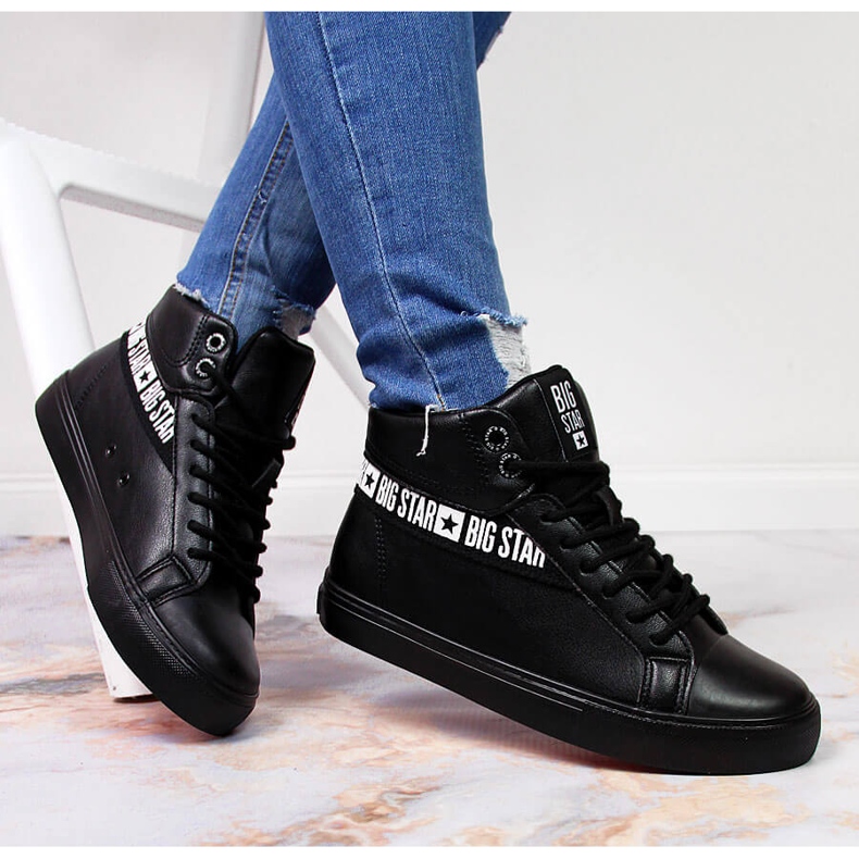 Sneakers alte nere Big Star EE274355 nero 1