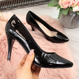 Décolleté su stiletto Sergio Leone in vernice nera nero 1