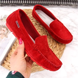 Mocassini da donna in pelle Vinceza rossi rosso 2
