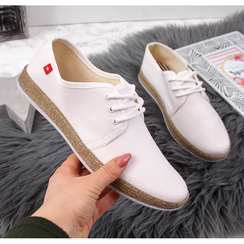 Sneakers espadrillas bianche da donna Big Star FF276043 bianca 2