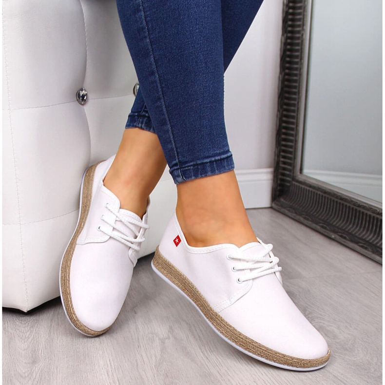 Sneakers espadrillas bianche da donna Big Star FF276043 bianca 1