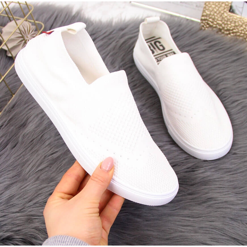 Sneakers slip on da donna bianche Big Star FF274A608 bianco 2