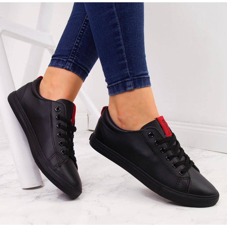 Low-top in ecopelle nera Big Star DD274687 nero 1