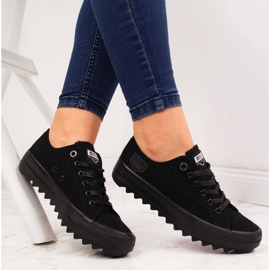 Sneakers basse nere in tessuto Big Star FF274248 nero 1