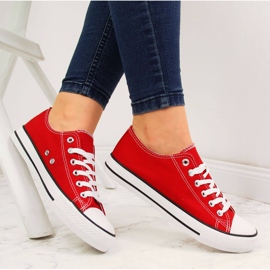 Sneakers basse Atletico in tessuto rosse rosso 1