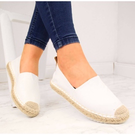 White Big Star HH274493 espadrillas da donna bianche in tessuto bianca 1