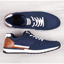 Scarpe sportive casual da uomo blu navy Rieker B5129 1
