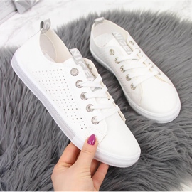 Sneakers da donna con ecopelle bianca Filippo 2