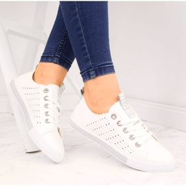 Sneakers da donna con ecopelle bianca Filippo 1