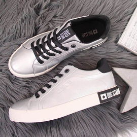 Sneakers basse da donna con ecopelle argento Big Star II274034 1
