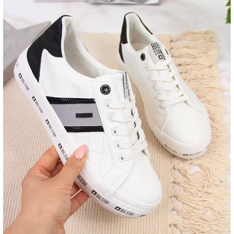 Sneakers basse da donna bianche Big Star II274071 bianca 2