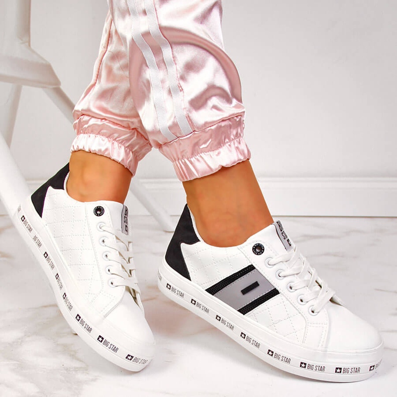Sneakers basse da donna bianche Big Star II274071 bianco 1