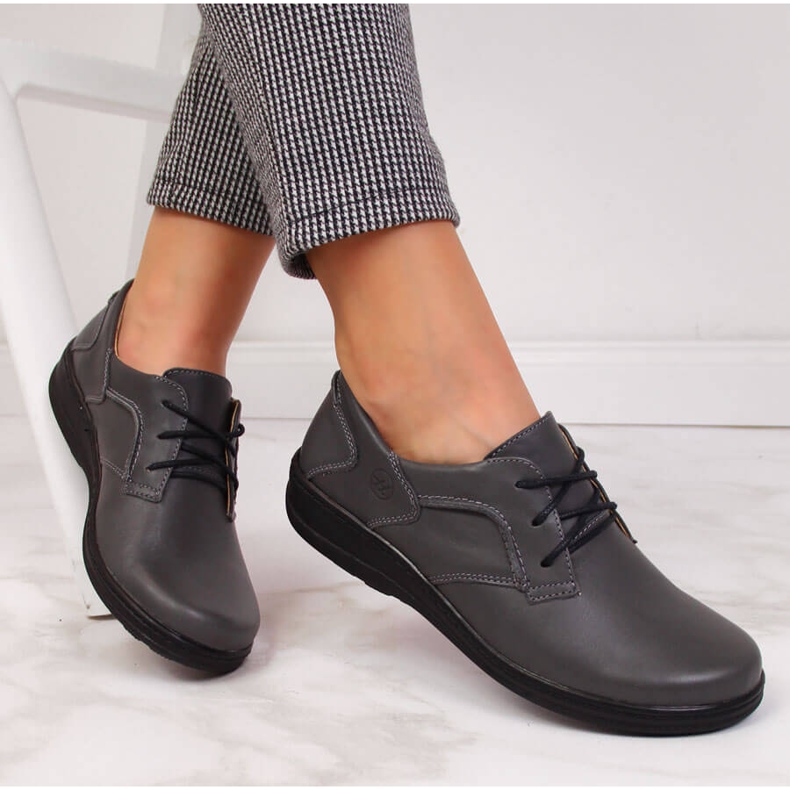 Grigio Scarpe da donna in pelle Helios 715 1
