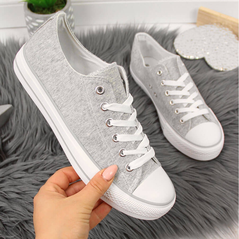 Sneakers basse Atletico in tessuto grigio 2