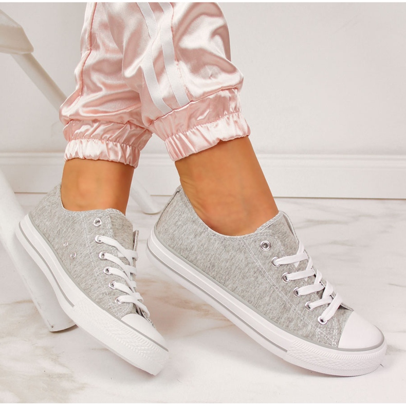 Sneakers basse Atletico in tessuto grigio 1