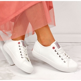 Sneakers da donna basse in ecopelle bianche Cross Jeans II2R4004C bianco 1