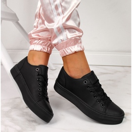 Sneakers basse da donna sulla piattaforma nere Big Star II274098 nero 1