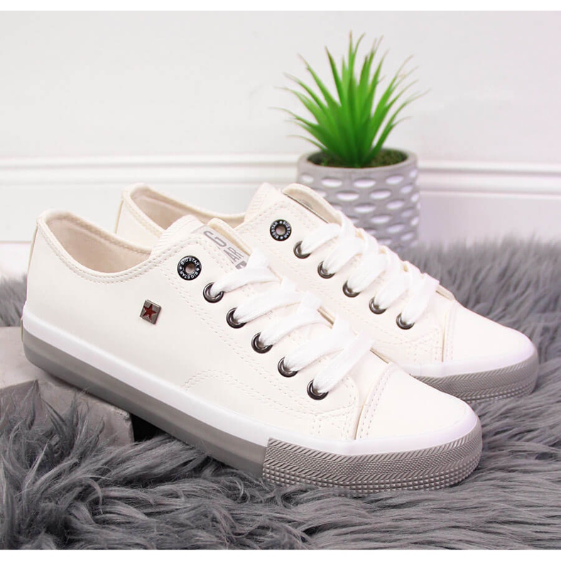 Sneakers basse bianche in ecopelle Big Star II274230 bianca 2