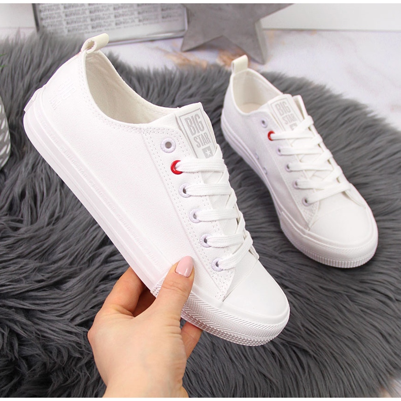 Sneakers basse in ecopelle bianche Big Star JJ274007 bianco 2