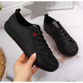 Low-top ecopelle all black Big Star JJ274006 nero 2