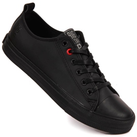 Low-top ecopelle all black Big Star JJ274006 nero 1