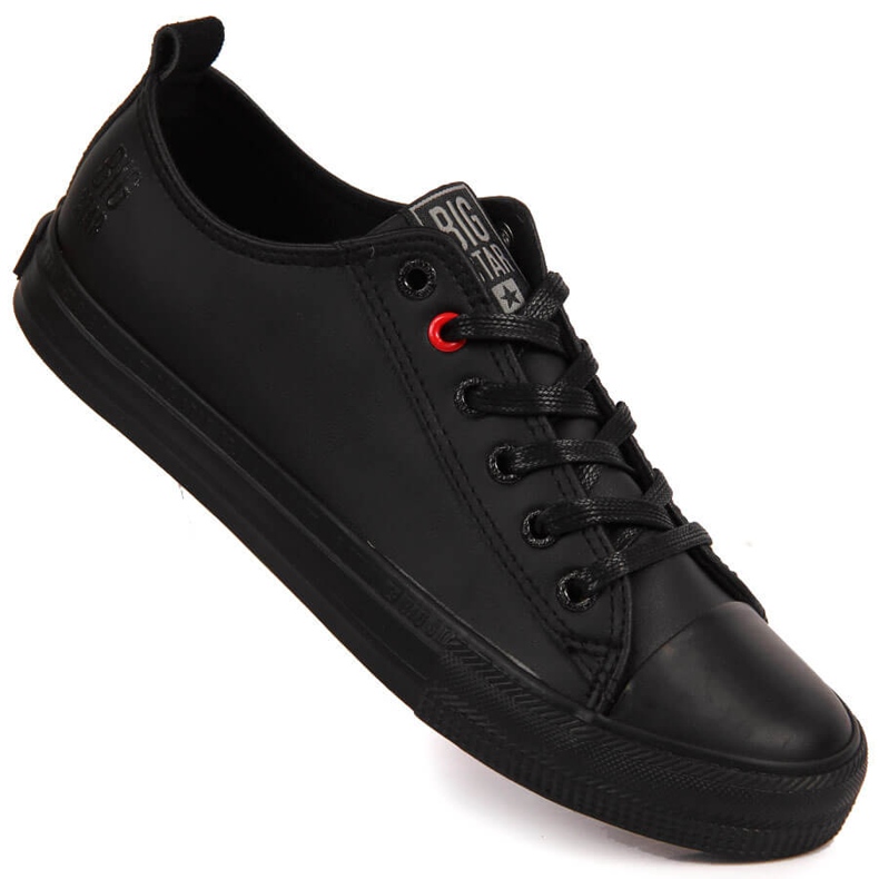 Low-top ecopelle all black Big Star JJ274006 nero 1