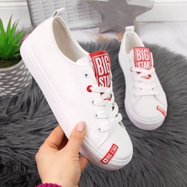 Sneakers basse in ecopelle bianche Big Star JJ274165 bianca 1