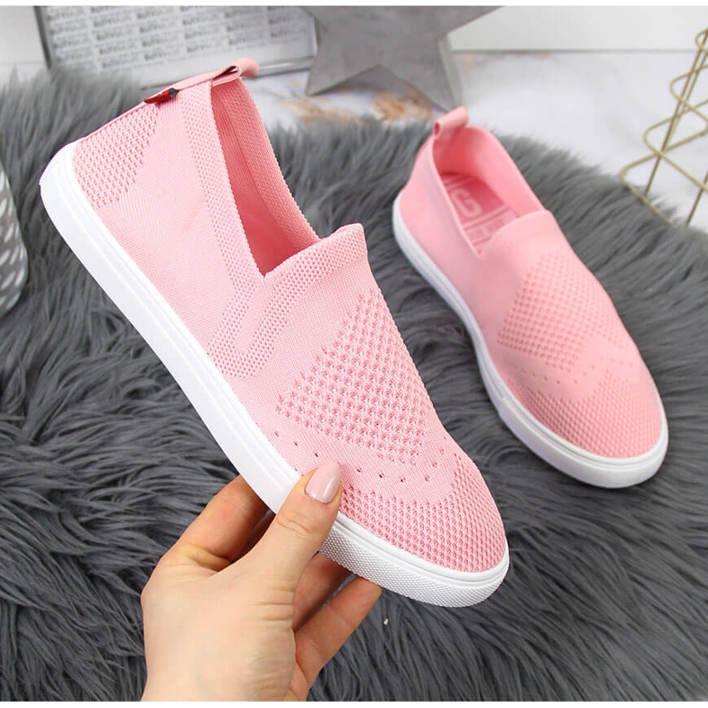 Sneakers slip on da donna rosa chiaro Big Star FF274A606 1