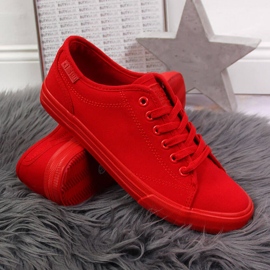 Sneakers basse in tessuto tutte rosse Big Star JJ274068 rosso 3