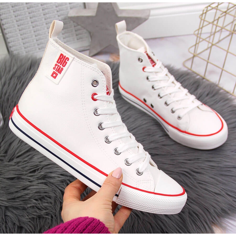 High-top in similpelle bianca Big Star JJ274132 1
