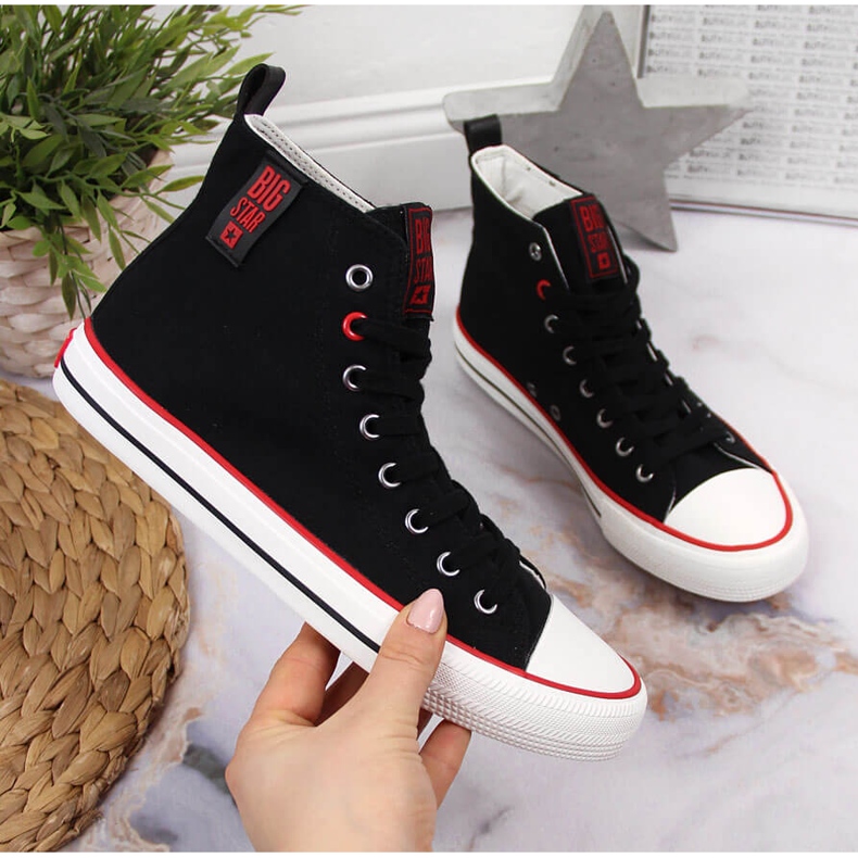 Sneakers Big Star in tessuto nero JJ274126 1