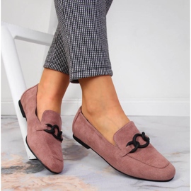 Scarpe signorili con catena rosa sporco Laura La.Fi 1