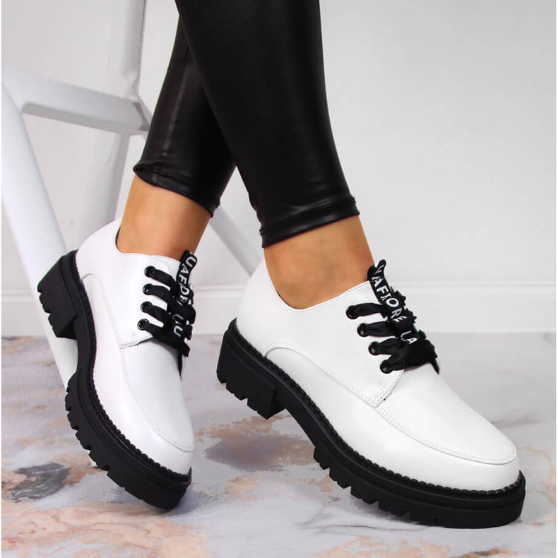 Stivali da donna con plateau boots, bianco Laura La.Fi bianca 2