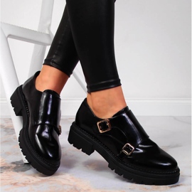 Scarpe da donna con plateau laccate nere Laura La.Fi nero 2