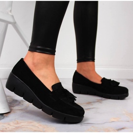 Mocassino da donna in pelle Filippo nero 1
