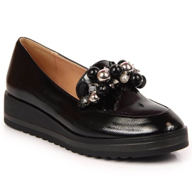 Scarpe da donna laccate con perline Potocki nere nero 2