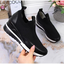 Scarpe con zeppa nere da donna Potocki nero 1
