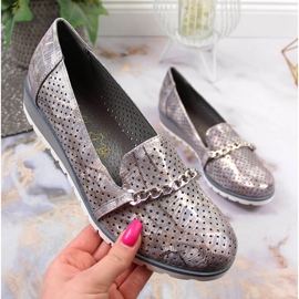 Scarpe da donna traforate con catena Lavender Jezzi viola multicolore 1
