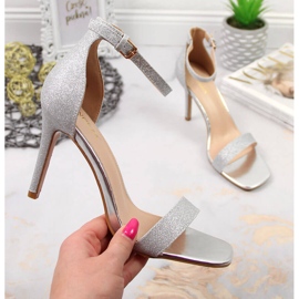 Sandali con tacco Vinceza argento 1