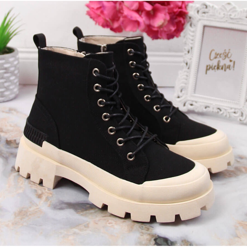 S.Barski Sneakers da donna DA nere sulla piattaforma nero 2