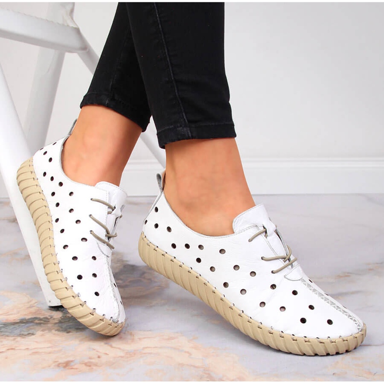 Scarpe comfort traforate Artiker bianche bianca 2