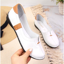 Comode scarpe da donna bianche in pelle Artiker bianco 1