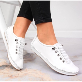 Slip-on da donna in pelle bianca Artiker 1