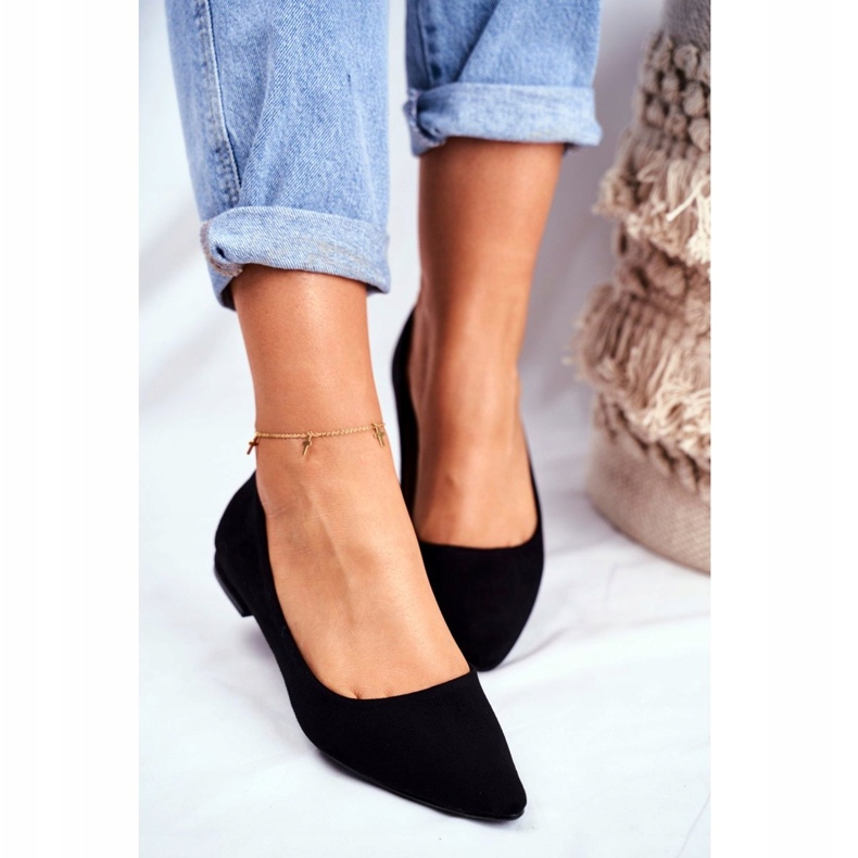 News Eleganti ballerine scamosciate nere 20BL35-2140 nero 2