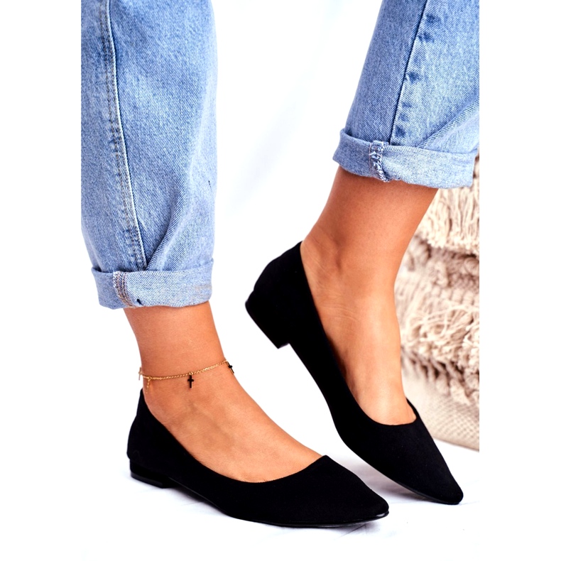 News Eleganti ballerine scamosciate nere 20BL35-2140 nero 1