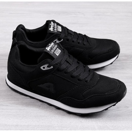 Scarpe sportive da uomo nere American Club nero 1