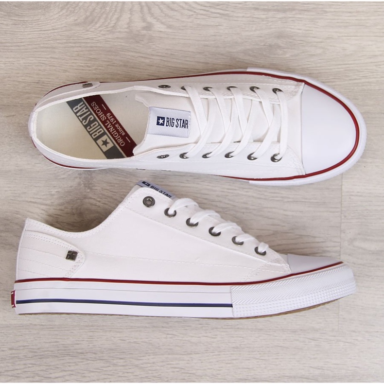 Sneakers basse da uomo bianche Big Star DD174271 bianco 1