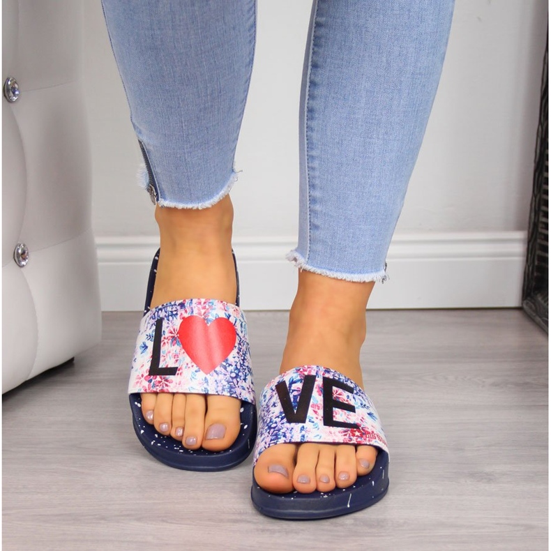 Ciabatte da mare da donna in gomma blu navy Big Star 2