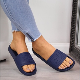 Ciabatte mare Big Star DD274A269 in gomma blu navy 1